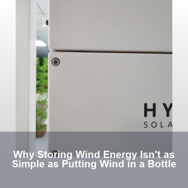 Why Storing Wind Energy Isn't as Simple as Putting Wind in a Bottle